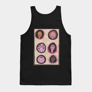Five Faces and a Hand Tank Top